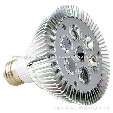 Waterproof LED PAR Light, 7W Power, E26, B22 or E27 Base Type, Body Made of Aluminum